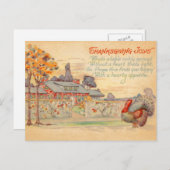 Carte postale Vintage de Thanksgiving Joys (Devant / Derrière)