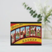Carte postale vintage de Topeka Kansas (Debout devant)