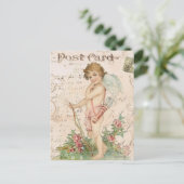 Carte postale vintage de Valentine d'ange (Debout devant)