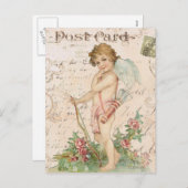 Carte postale vintage de Valentine d'ange (Devant / Derrière)