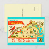 Carte postale vintage de Virginie (Devant / Derrière)