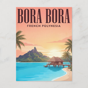 Carte postale vintage de voyage   Bora Bora
