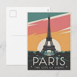 Carte postale vintage de voyage dans le monde 2025