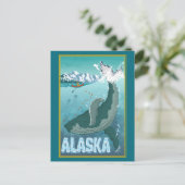 Carte postale Vintage de voyage en Alaska (Debout devant)