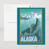 Carte postale Vintage de voyage en Alaska (Devant / Derrière)