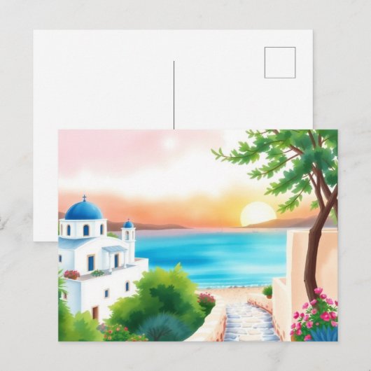 Carte postale vintage de voyage en Grèce (Devant / Derrière)