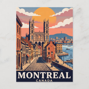 Carte postale vintage de voyage Montréal Canada