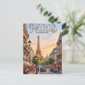 Carte postale vintage de voyage Paris (Debout devant)