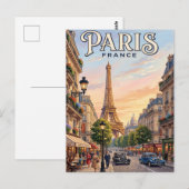 Carte postale vintage de voyage Paris (Devant / Derrière)