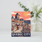 Carte postale vintage de voyage Québec Canada (Debout devant)