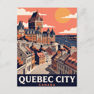 Carte postale vintage de voyage Québec Canada