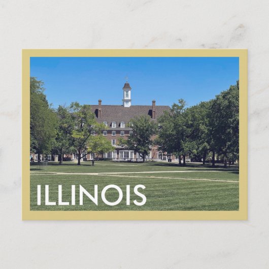 Carte postale vintage de voyage Urbana Champaign I (Devant)