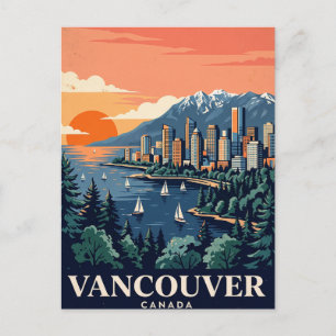 Carte postale vintage de voyage Vancouver Canada
