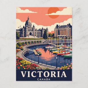 Carte postale vintage de voyage Victoria Canada