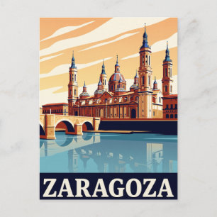Carte postale vintage de voyage Zaragoza