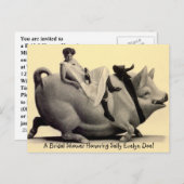 Carte postale Vintage Décontracté & Fun Farm Fête (Devant / Derrière)