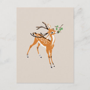 Carte Postale Vintage Deer