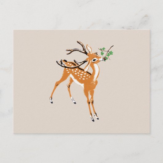 Carte Postale Vintage Deer (Devant)