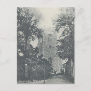 Carte postale vintage d'église de Colne de comtes