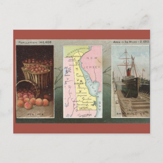Carte Postale Vintage Delaware (Devant)