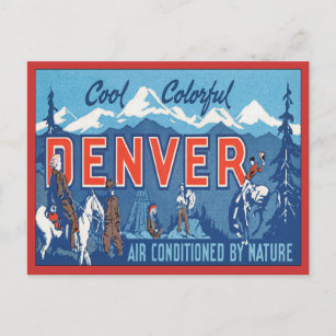 Carte Postale Vintage Denver Colorado