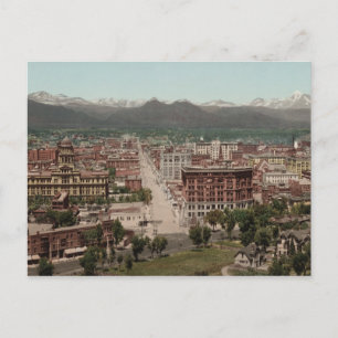 Carte Postale Vintage Denver Colorado Skyline Photo panoramique
