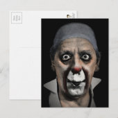 Carte Postale Vintage Déplaisant Grock le visage clown (Devant / Derrière)