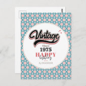 Carte Postale Vintage depuis - 1975 (Devant / Derrière)