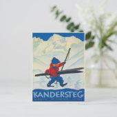 Carte postale vintage des Alpes suisses (Debout devant)