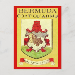 Carte postale vintage des armoiries des Bermudes
