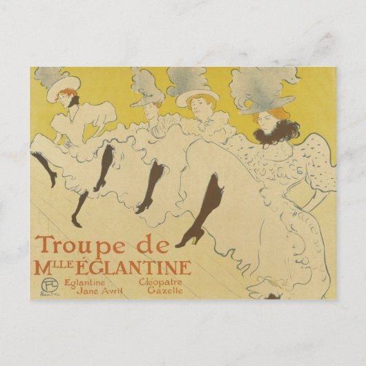 Carte postale Vintage des danseurs français (Devant)