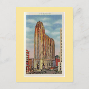 Carte Postale Vintage Detroit Union Trust Company