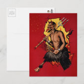 Carte Postale Vintage Devil Krampus (Devant / Derrière)