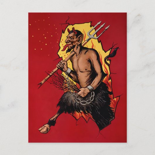 Carte Postale Vintage Devil Krampus (Devant)