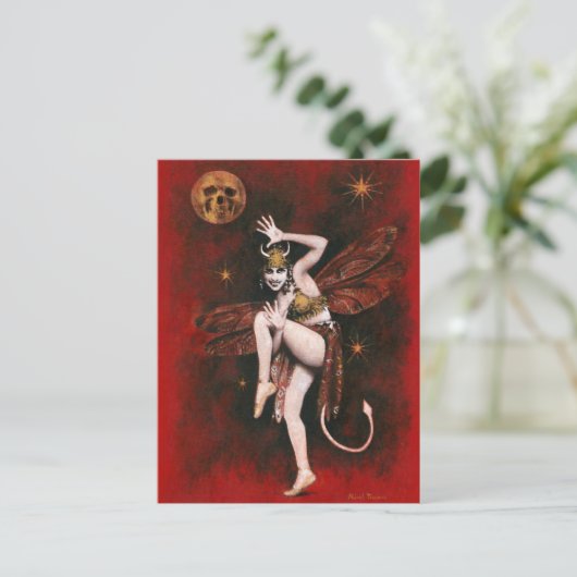 Carte postale vintage Devil Lady (Debout devant)