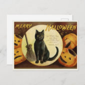 Carte postale vintage d'Halloween (Devant / Derrière)