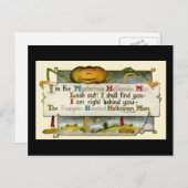 Carte postale vintage d'Halloween (Devant / Derrière)