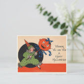 Carte postale vintage d'Halloween (Debout devant)