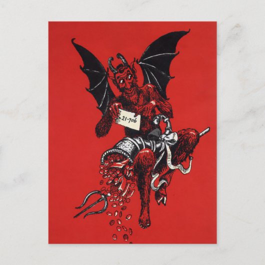 Carte Postale Vintage diable victorien (Devant)