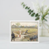 Carte postale vintage d'illustration de baseball (Debout devant)