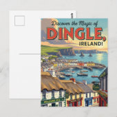 Carte Postale Vintage Dingle Irlande Travel (Devant / Derrière)