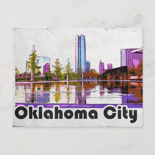 Carte postale Vintage d'Oklahoma City (Devant)