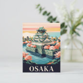 Carte postale vintage d'Osaka (Debout devant)