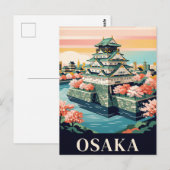 Carte postale vintage d'Osaka (Devant / Derrière)