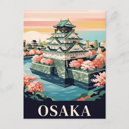 Carte postale vintage d'Osaka (Devant)