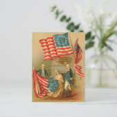 Carte postale vintage du 4 juillet (Debout devant)