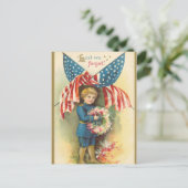 Carte postale vintage du 4 juillet (Debout devant)