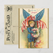 Carte postale vintage du 4 juillet (Devant / Derrière)