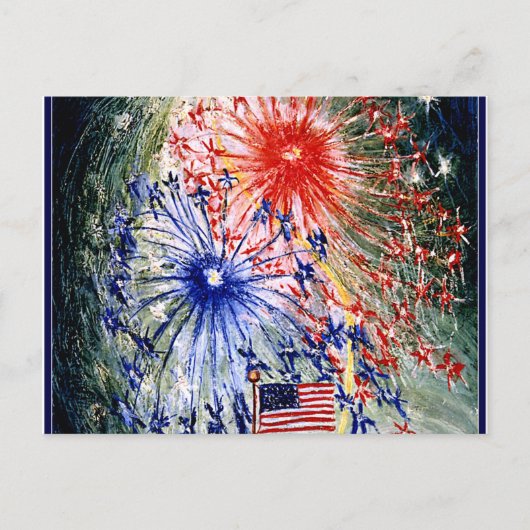 Carte postale Vintage du 4 juillet (Devant)