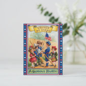 Carte postale vintage du 4 juillet (Debout devant)